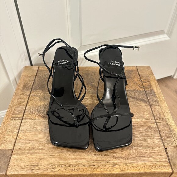 JEFFREY CAMPBELL Fluxx Kitten Heels in Black Patent Size US 7 - Picture 5 of 16